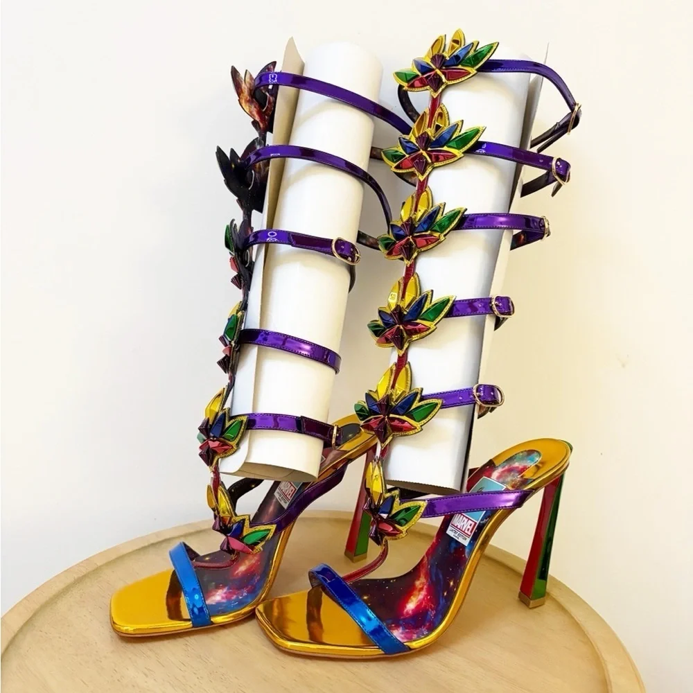 New Christian Louboutin x Marvel Sea Warrior Leather Heels